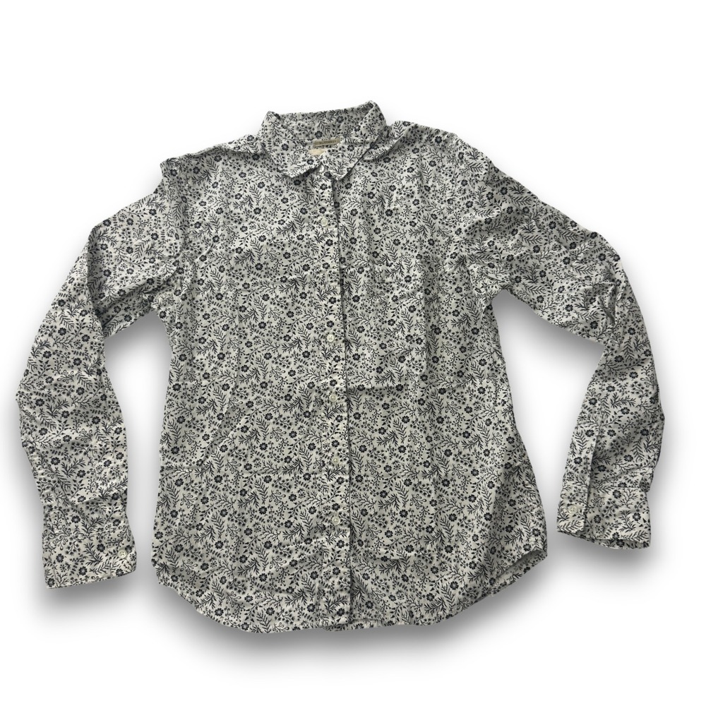Denim & Supply Ralph Lauren RL Tomboy Floral Button Down Shirt White Black M